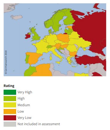 climate change performance index, 2019, germanwatch,NewClimate Institute, Climate Action Network International, clima, accordo di parigi, obiettivi, riscaldamento globale, gas serra, energia, rinnovabili, politica, sostenibilità, CCPI