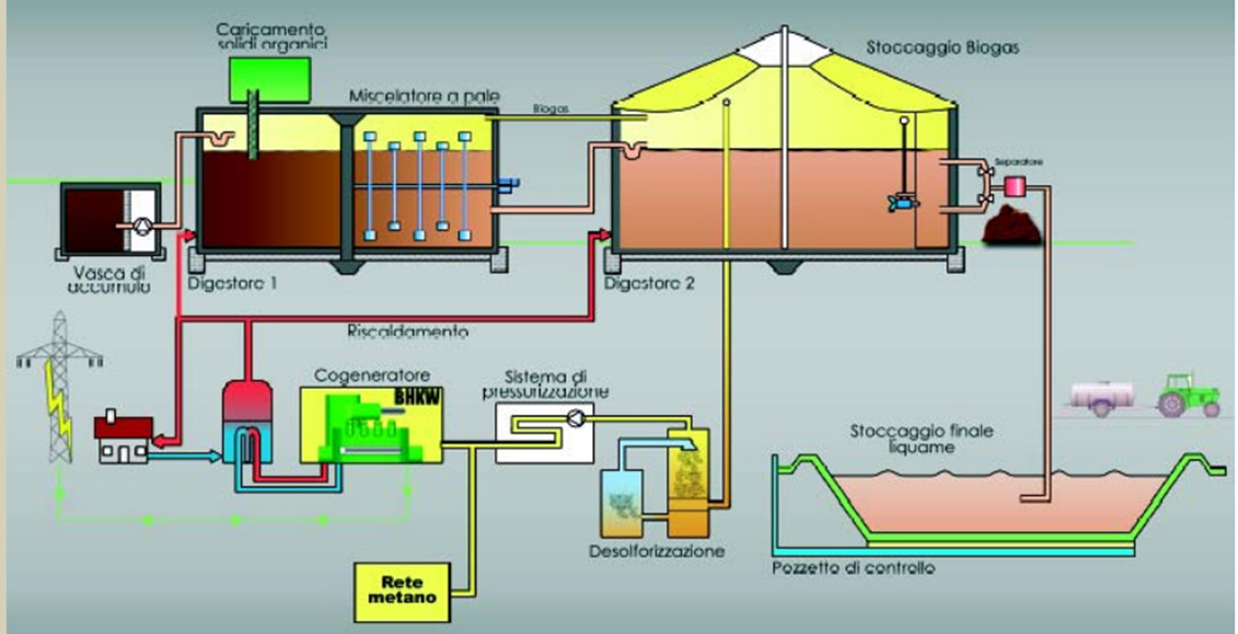 Biomassa, biogas, reflui zootecnici, metano, digestato, digestore, gasometro, digestione anaerobica, energia elettrica, energia termica, economia circolare, risorsa, prodotto di scarto, impianto, Energy Close-up Engineering