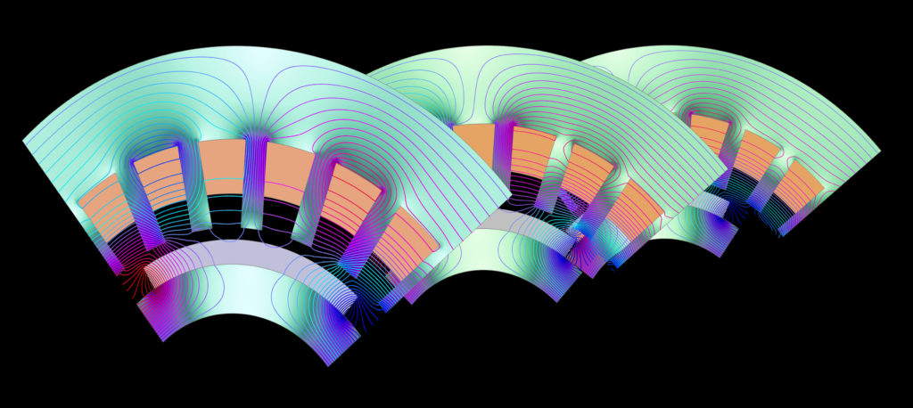 Motore sincrono, magneti, elementi finiti, modello, simulazione, software, brushless, MATLAB, analisi, verifica, saturazione, induzione, controllo vettoriale, smagnetizzazione, Energy Close-up Engineering