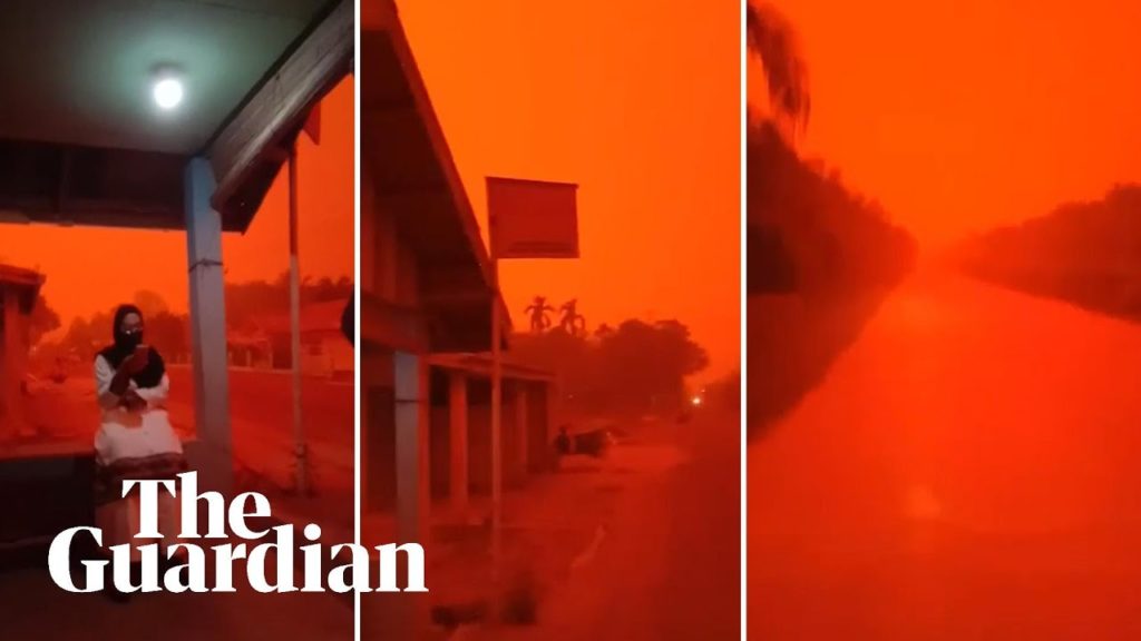 Jambi, Indonesia, inquinamento, incendi, cielo rosso, apocalisse, post-apocalittico, fantascienza, Marte, Pianeta rosso, scattering, Rayleigh, Mie, ambiente, PM10, diffusione, luce, cieli, Energy Close-up Engineering