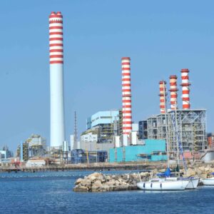 Centrale Civitavecchia, carbone, combustione, combustibili fossili, energia elettrica, Italia, anidride carbonica, effetto serra, vapore, impianto, turbina, potenza, chimica