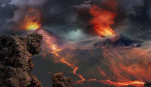 Illustrazione di un vulcano in eruzione (Pixabay Foto) - www.energycue.it